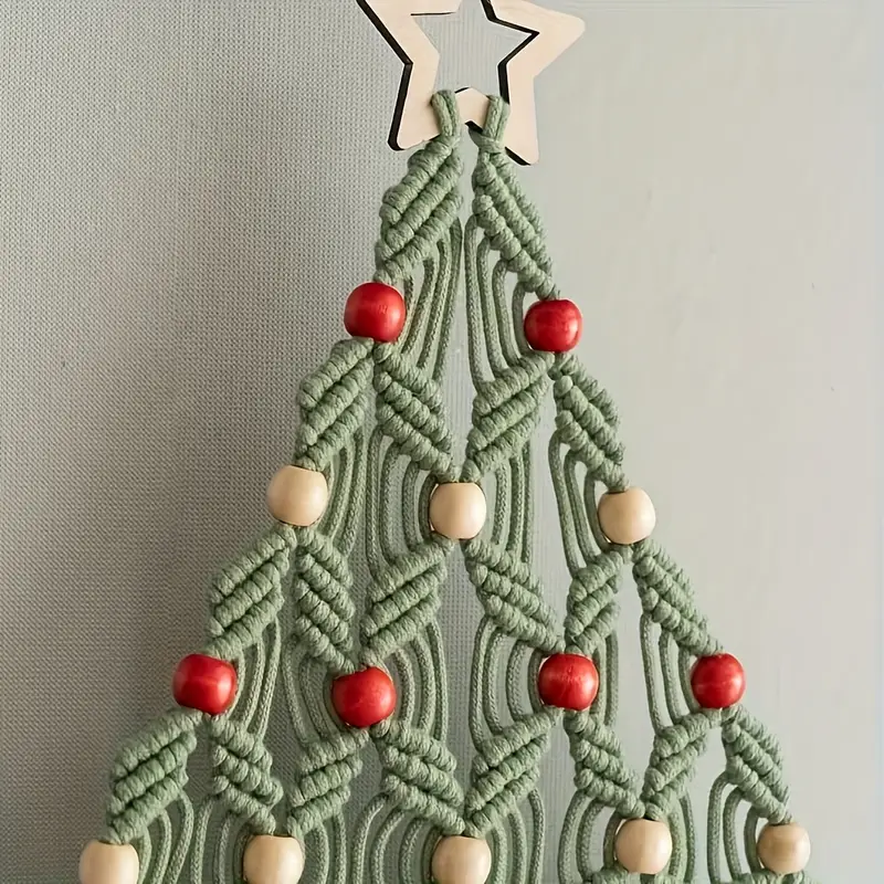 2pcs christmas tree kit beige green woven wall - Temu Bahrain