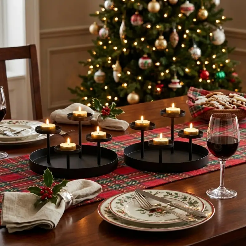 2pcs four tier metal candlestick party table centerpiece - Temu Iceland