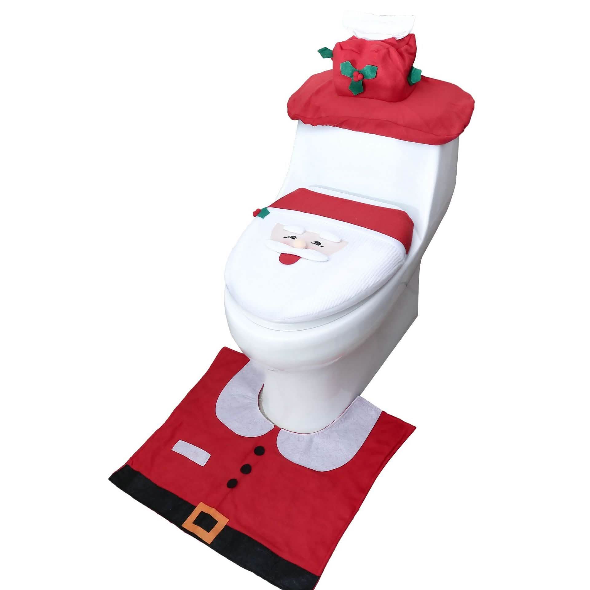3-Pack: Christmas Fancy Christmas Home Bathroom Decor Set – Broom and Blooms