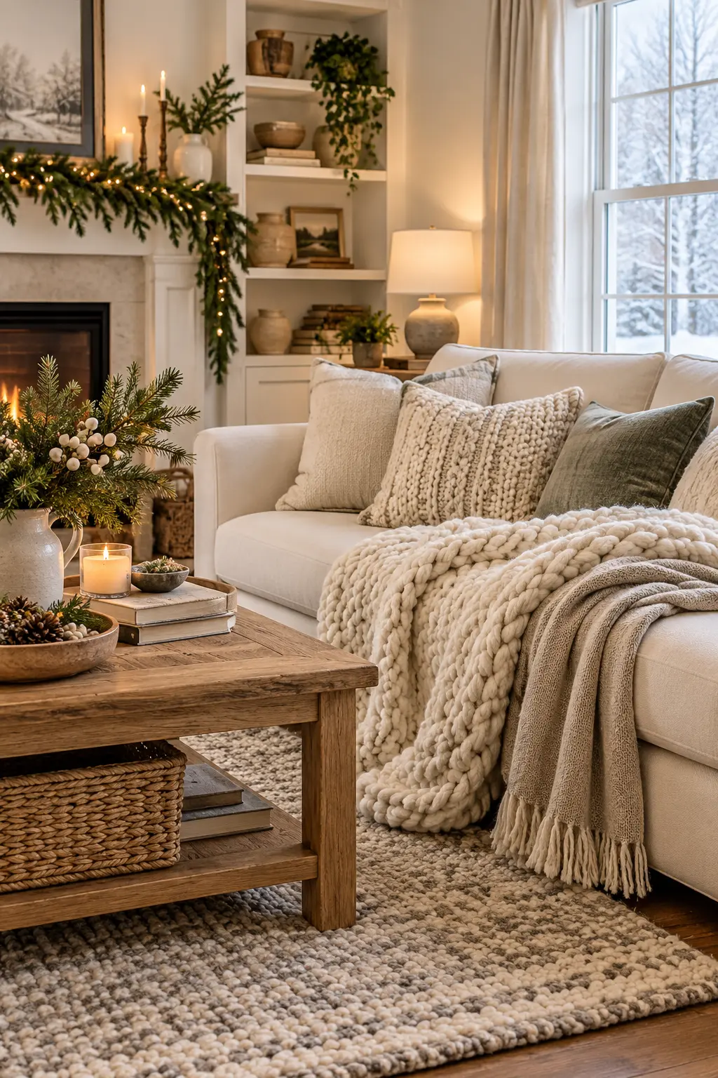 30 Beautiful Winter Living Room Ideas for a Cozy Seasonal Refresh