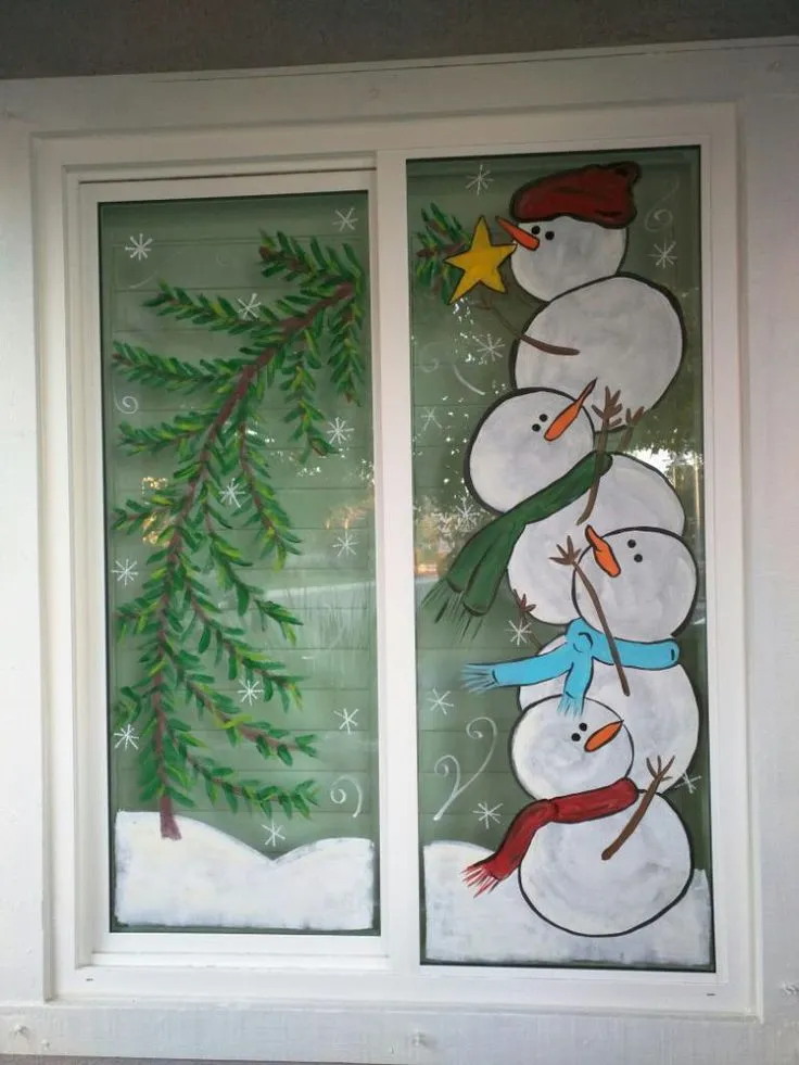 30 Christmas Window Painting Ideas + Easy Tips