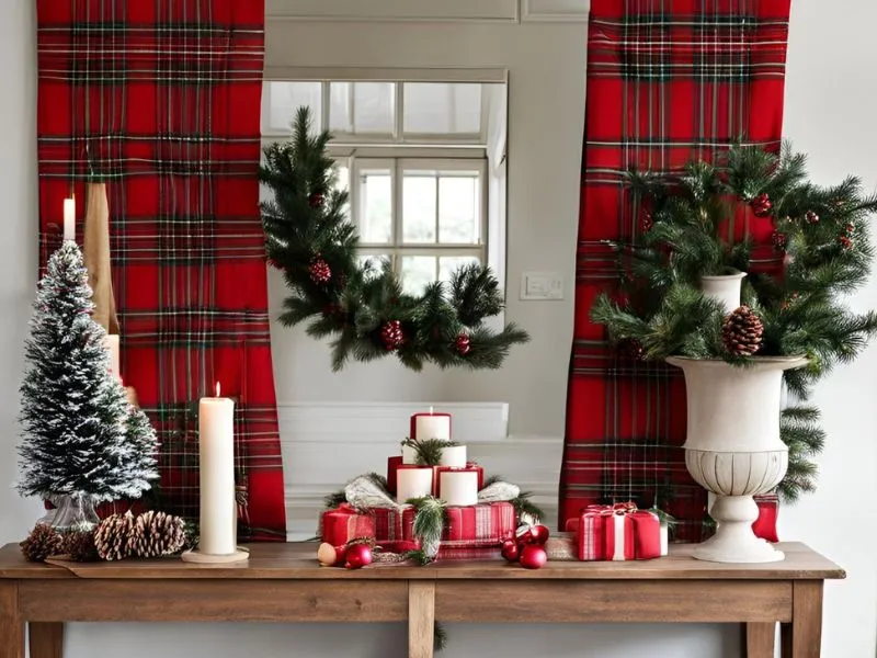 30+ Creative Ideas for Decorating Console Table for Christmas - Hirosart