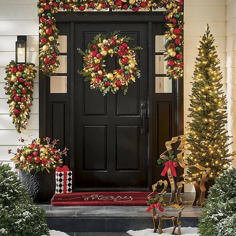 30 in. Artificial Pre-Lit LED Christmas Classic Wreath