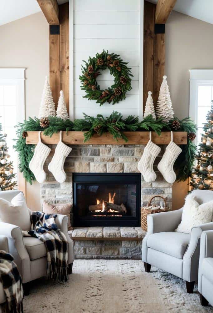 34 Mantel Ideas for Winter: Snowy Decor for Your Hearth