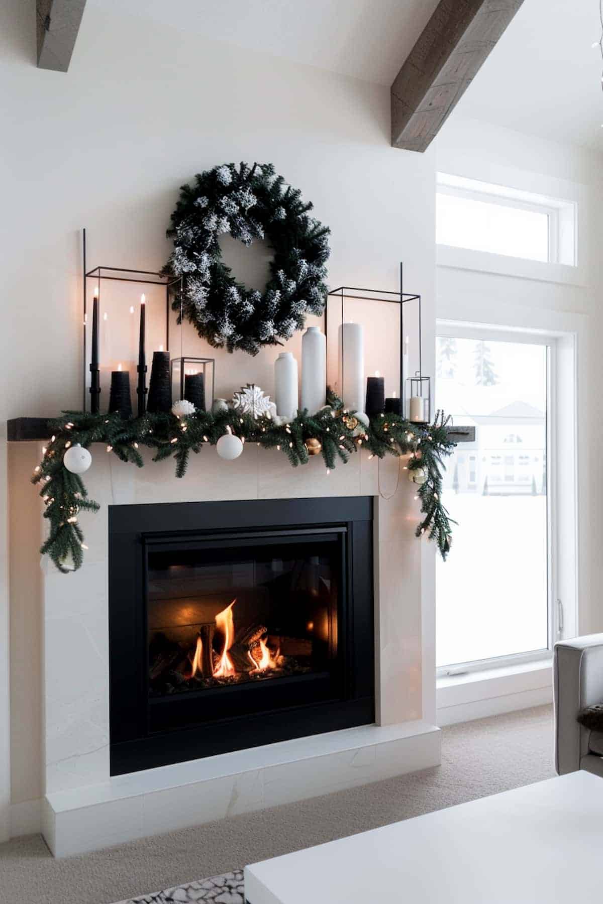 34 Mantel Ideas for Winter: Snowy Decor for Your Hearth