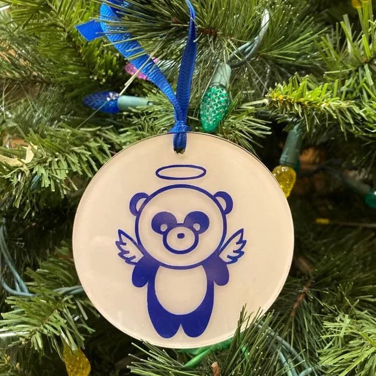 3.5' Acrylic Round Christmas Ornaments, Multiple Designs Available