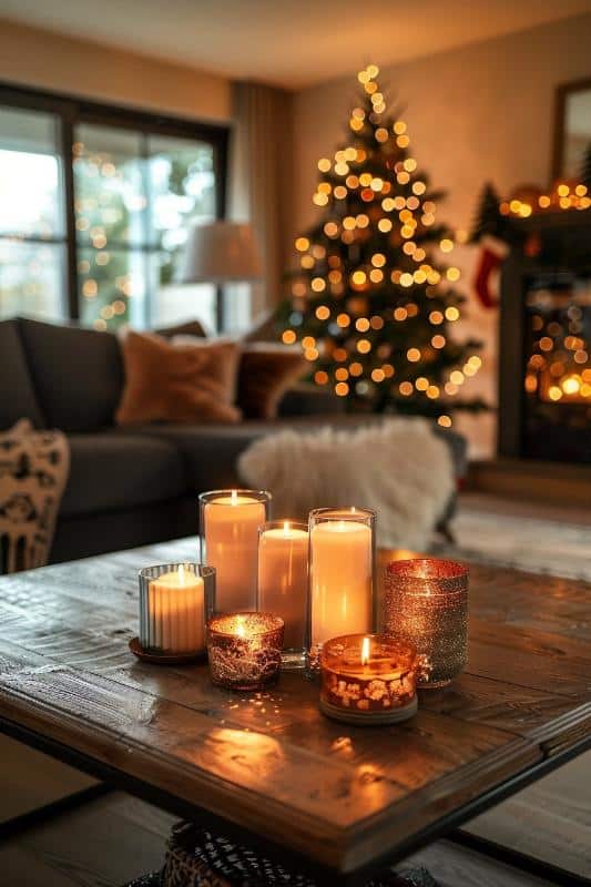 38 Christmas Coffee Table Decorations for a Festive Living Room