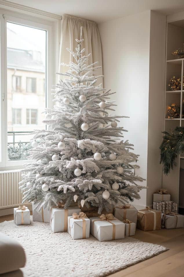 39 White Christmas Tree Decorations for a Festive Holiday Display