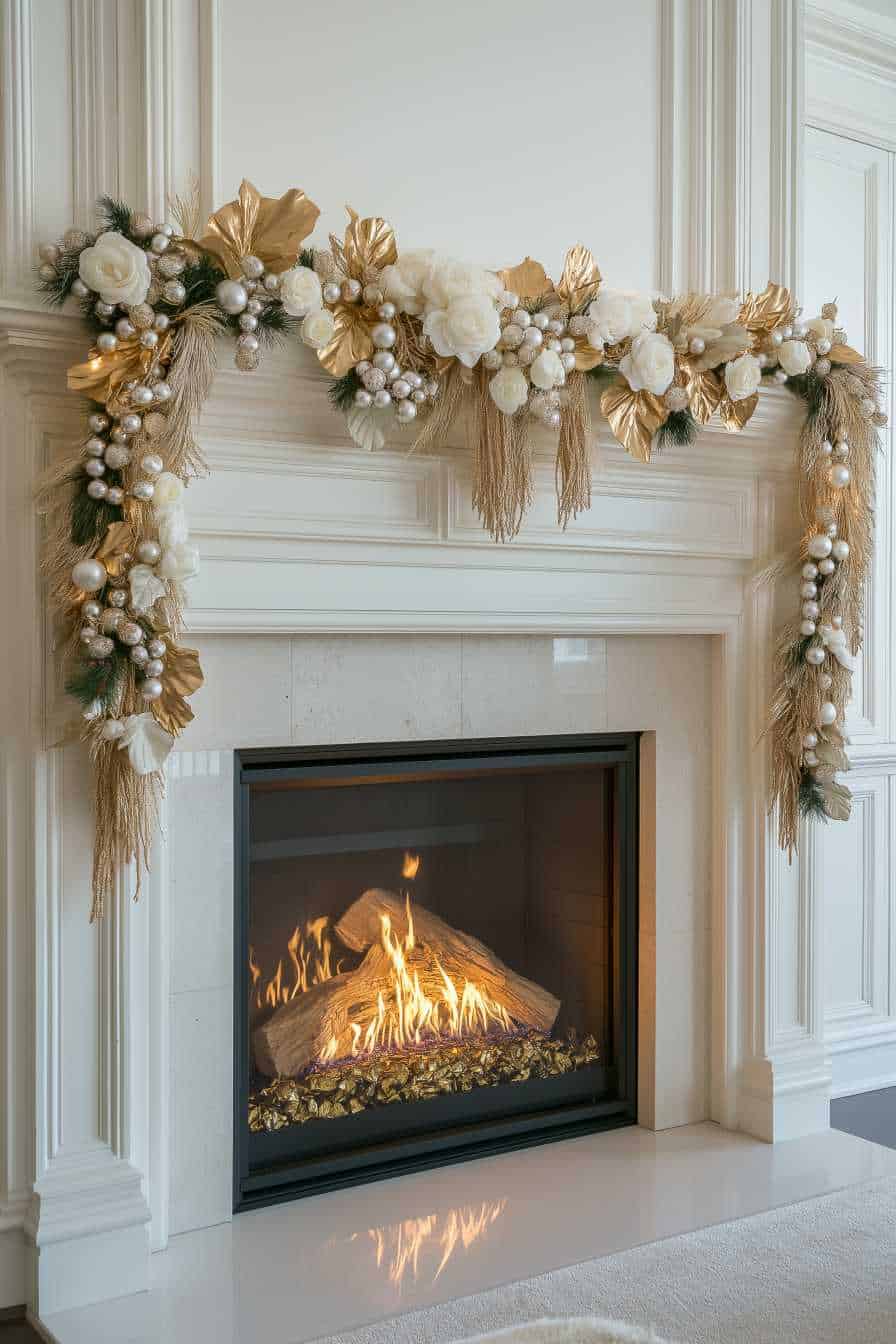 40 Fireplace Christmas Garland Ideas To Deck Your Mantel