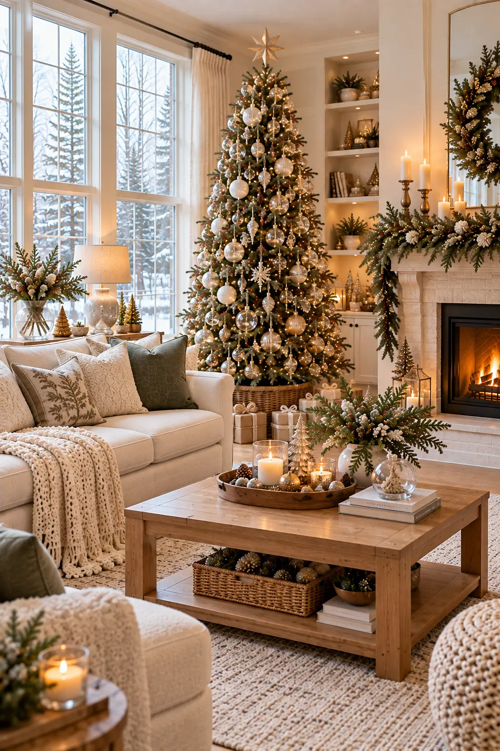 45 Modern Christmas Living Room Ideas for a Fresh Holiday Look