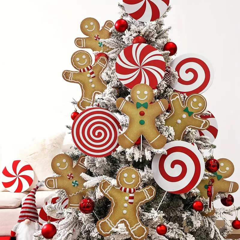 4pcs large gingerbread man christmas tree ornaments cute - Temu Bahrain