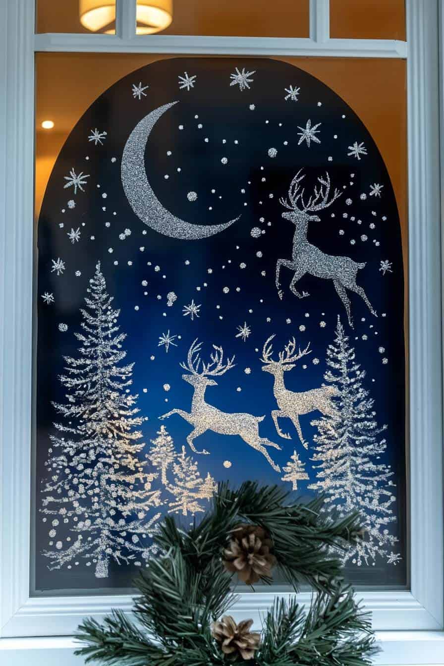 64 Christmas Window Painting Ideas To Brighten Your Holidays