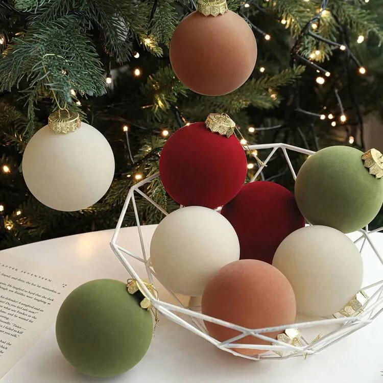 6pcs 8cm Smooth Velvet Christmas Ball Ornaments - Suitable For Wedding, Christmas  Tree, Merry Christmas Party Decor, Xmas, New Year, Christmas Gift, Christmas  Decoration, Birthday Party | SHEIN USA