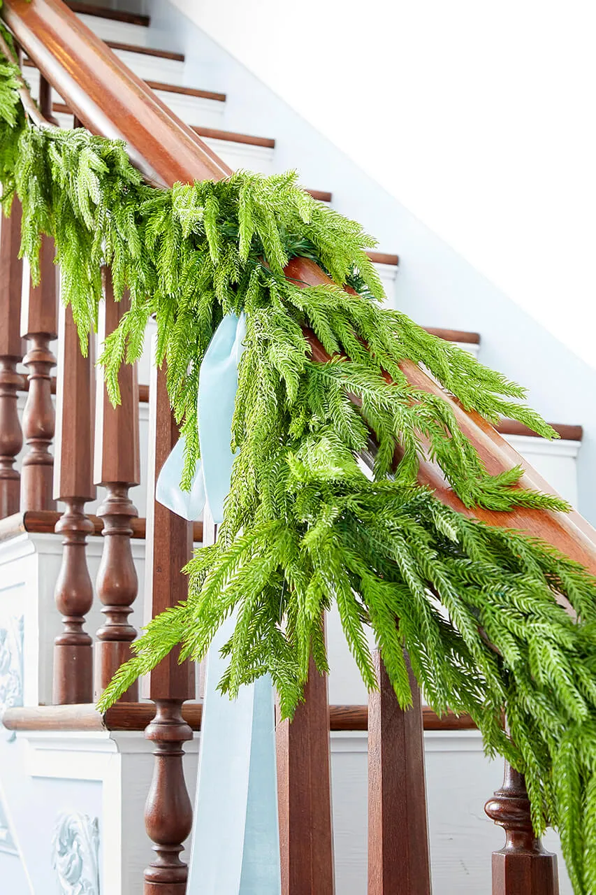7 Ways to Decorate Using Our Norfolk Pine Garlands - Decorator's Warehouse