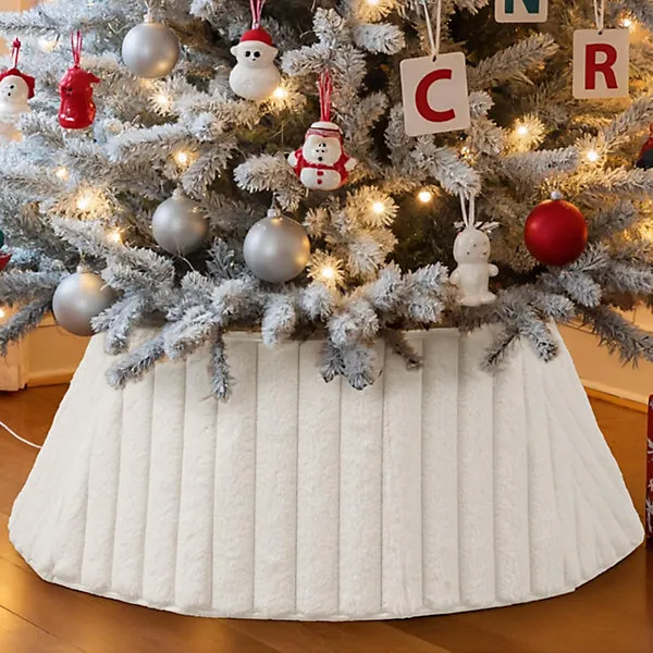 76cm Christmas Tree Collar, Plush Tree Collar Tree Stand Cover Xmas Tree  Ring Stand Tree Basket