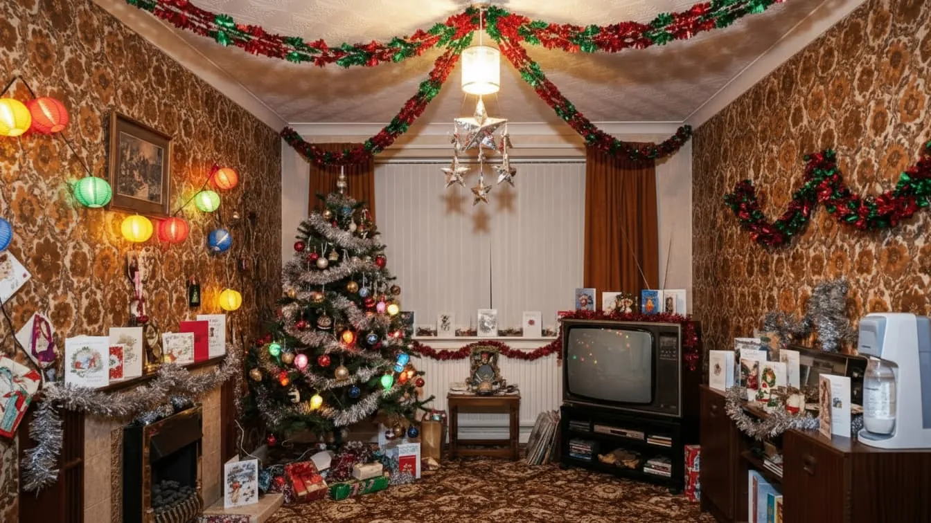 80s Christmas Decorations: Foil Garlands, Lametta, and Fire Hazards