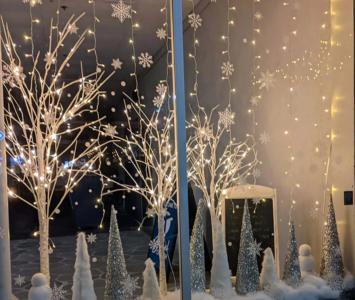 8FT Birch Tree Light with 132 Warm White LEDs, Elegant Home Decoration for Events and Holidays