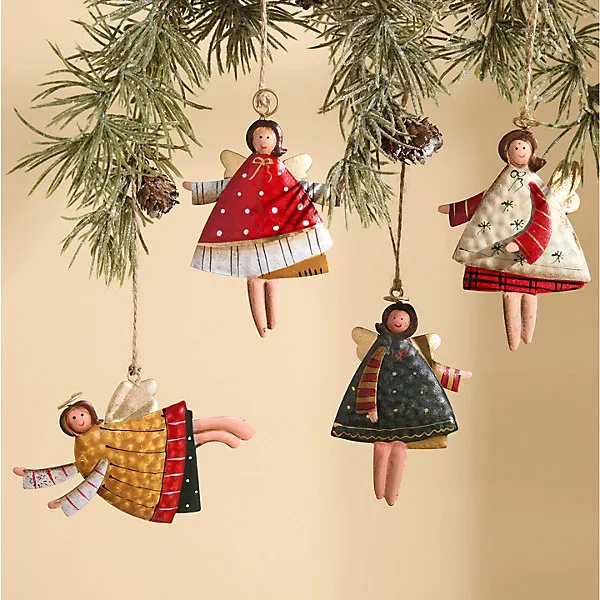 8PCS Metal Christmas Angel Ornaments for Christmas Tree Decorations and  Holiday Crafts & Gift Tags Dancing