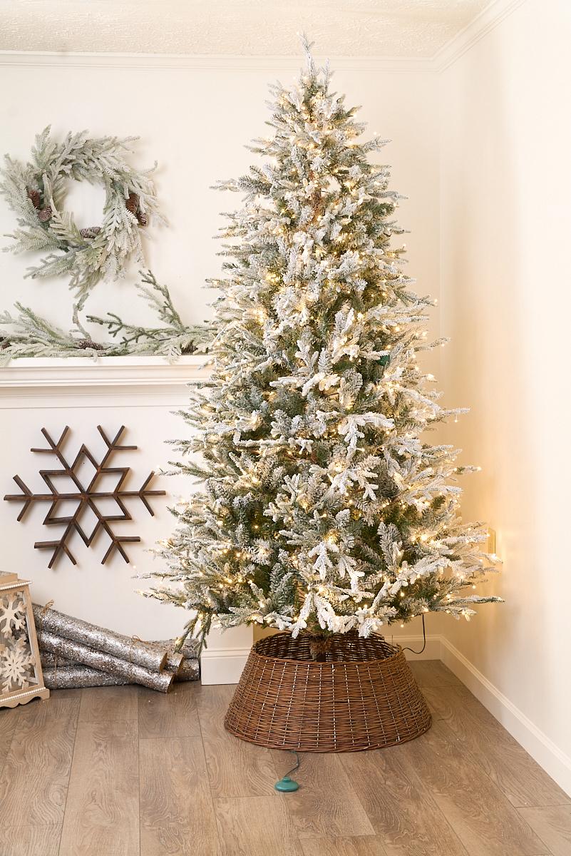 9 Foot Christmas Trees Traditional Snow – Christmas Place
