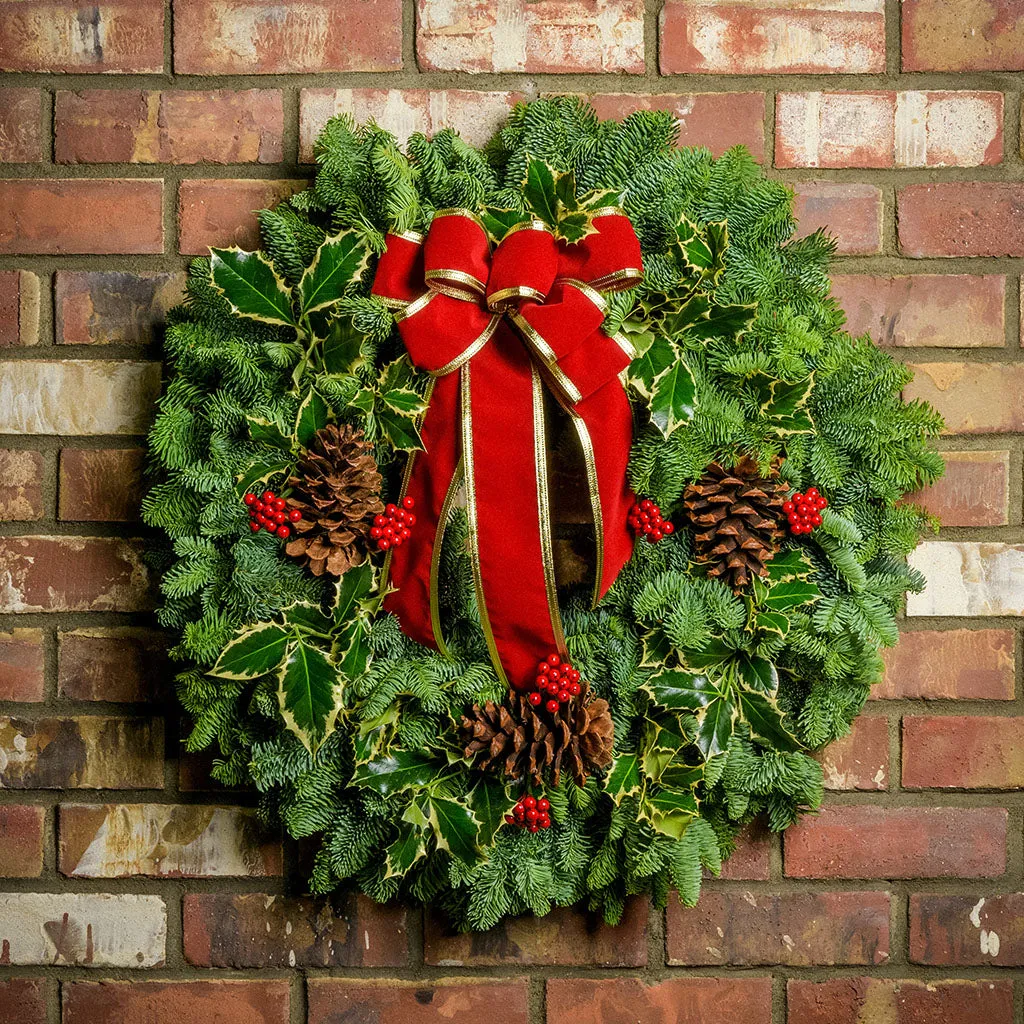 A Holly Jolly Christmas Wreath Decoration for Your Front Door – Lynch Creek  Farm