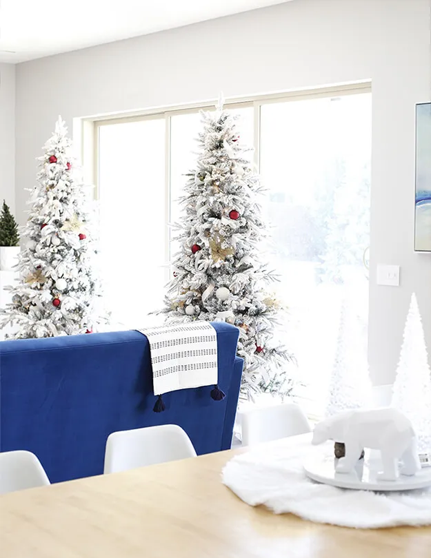 A Modern Winter Wonderland Christmas Home Tour – With A Touch of Burgundy