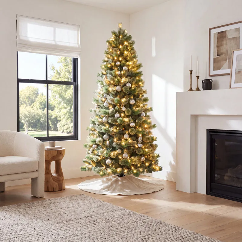 Alcott Hill® Slim 7.5' Pre-Lit Pine Slim Christmas Tree | Joss & Main