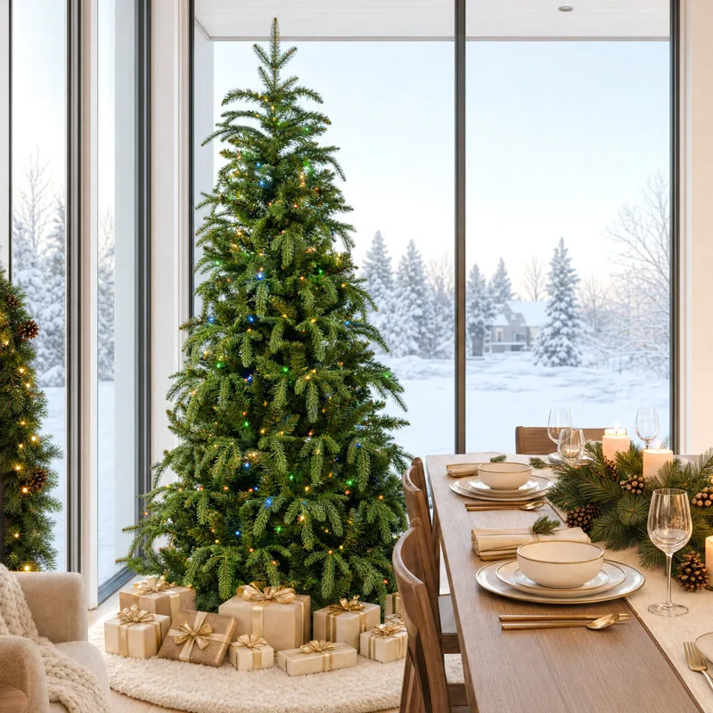 AllModern Aldred Pre-Lit Slim Fir Christmas Tree & Reviews | Joss & Main
