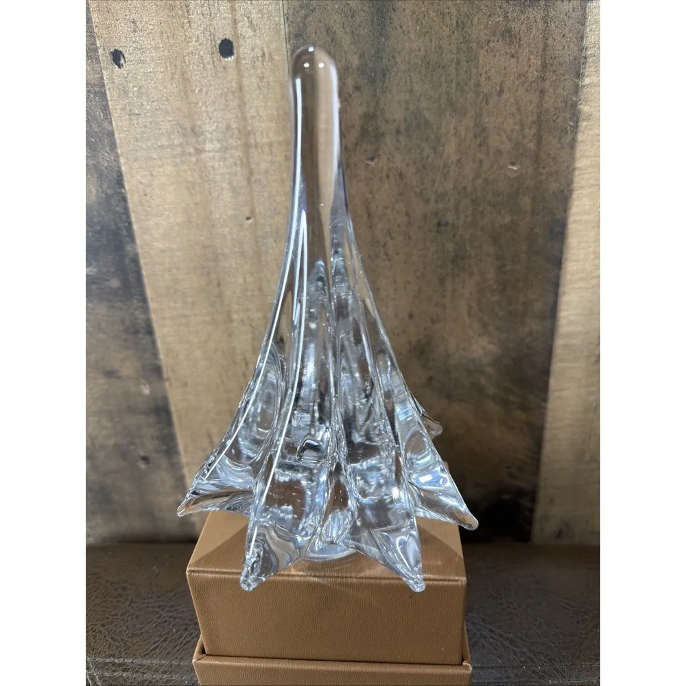 ArtGlass | Holiday | Vintage Clear Art Glass Christmas Tree Figurine 99s Holiday  Decor 7x5 Mcm | Poshmark