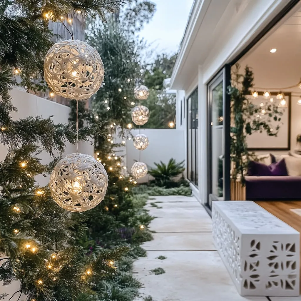 Backyard Christmas Decorating Ideas for Patio & Side Yard