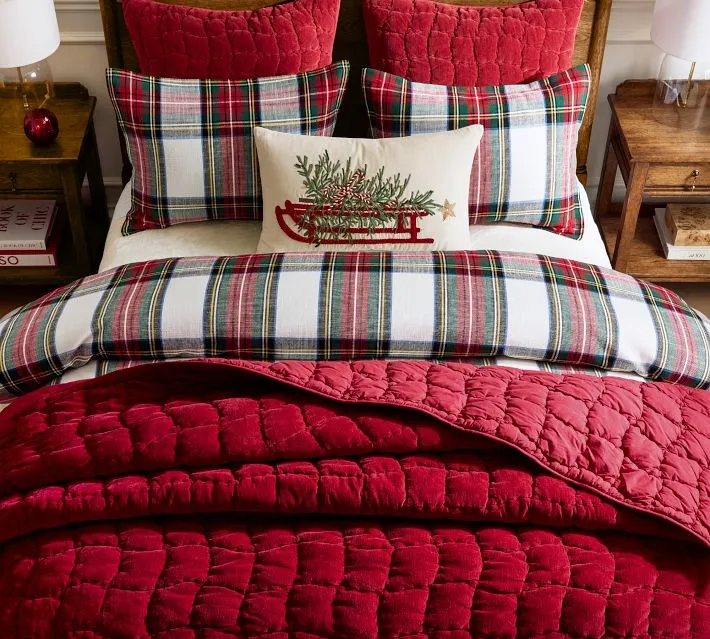 Bedding Pottery Barn Plaid Euro Pillow Shams Stewart Plaid Sham Pottery Barn