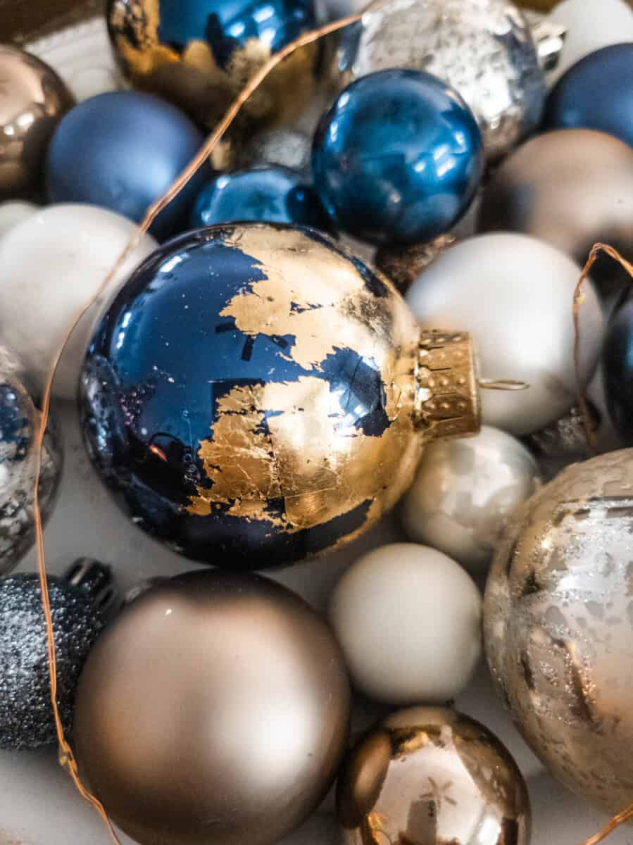 Blue and Gold Christmas Decorations -