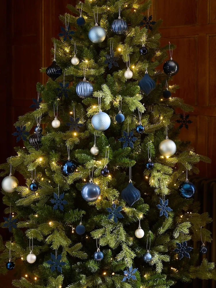 Buy 50 Pack Navy Blue Frost Shatterproof Christmas Baubles from the Next UK  online shop