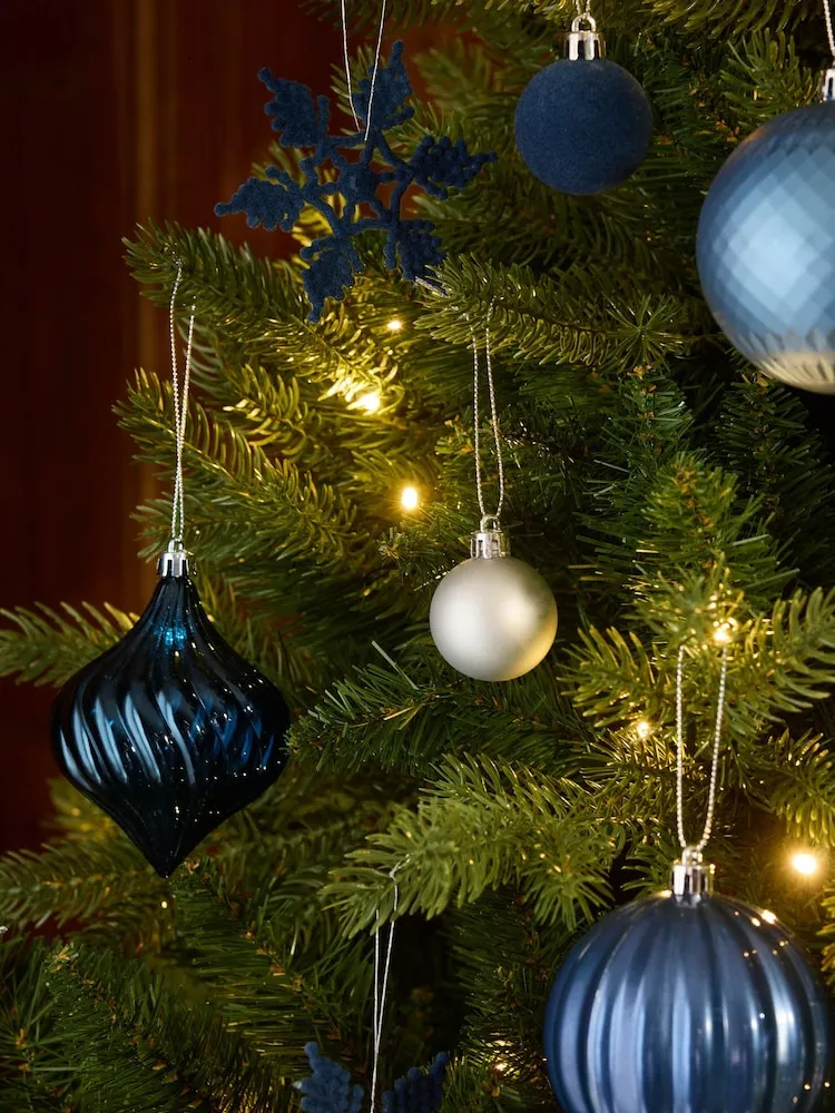 Buy 50 Pack Navy Blue Frost Shatterproof Christmas Baubles from the Next UK  online shop