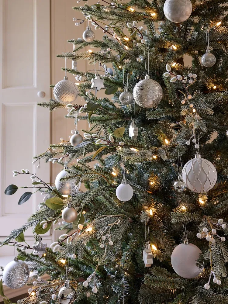 Buy 50 Pack White Frosted Shatterproof Christmas Baubles from Next USA