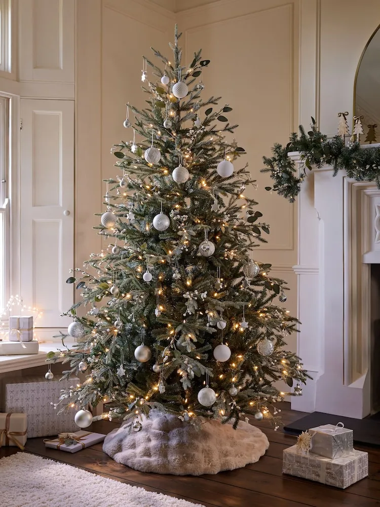 Buy 50 Pack White Frosted Shatterproof Christmas Baubles from Next USA