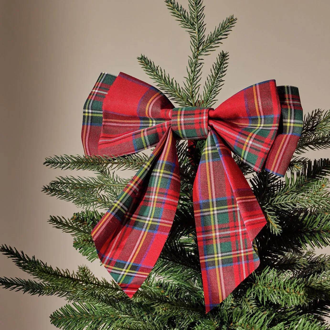 Buy Argos Home Medium Woven Red Tartan Bow Tree Topper | Christmas tree  decorations | Argos
