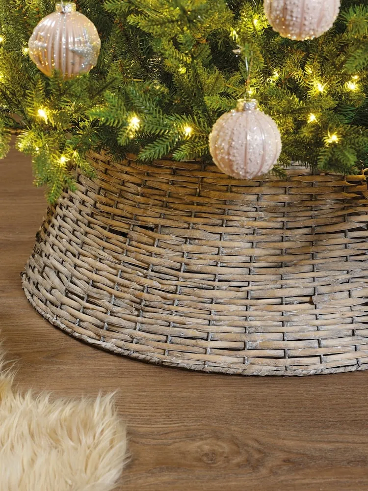 Buy Everlands Grey 70cm Collapsable Wicker Christmas Tree Skirt from the  Next UK online shop