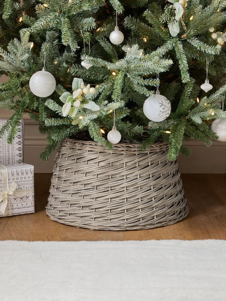 Buy Grey Wicker Christmas Tree Skirt from Next United Arab Emirates