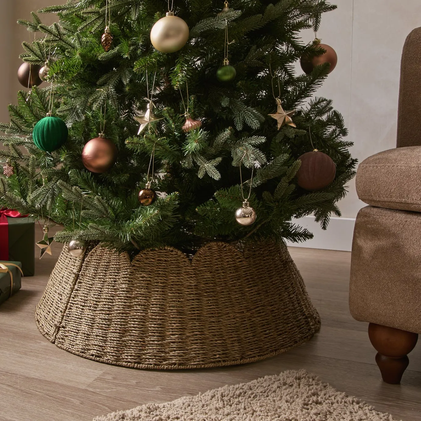 Buy Habitat Woven Seagrass Christmas Tree Skirt | Christmas tree skirts and  stands | Argos