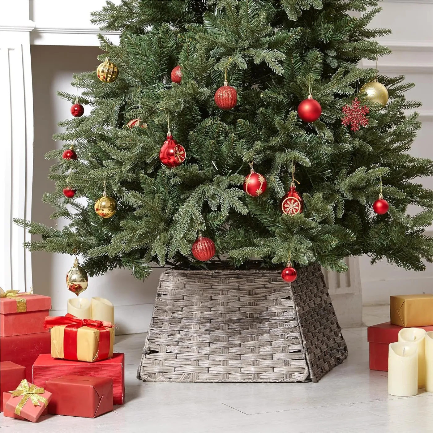 Buy My Christmas Wicker Christmas Tree Skirt Base Rattan Basket - 45cm | Christmas  tree skirts and stands | Argos