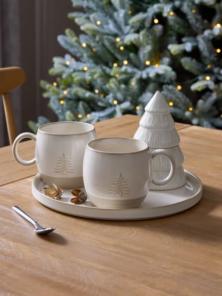 Buy Natural Christmas Hot Chocolate Station with Mugs from Next USA