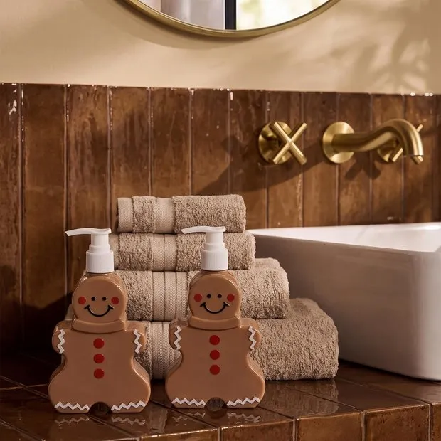 Buy OHS 2 Pack Christmas Gingerbread Soap Dispensers - Brown | Bathroom accessory sets | Argos