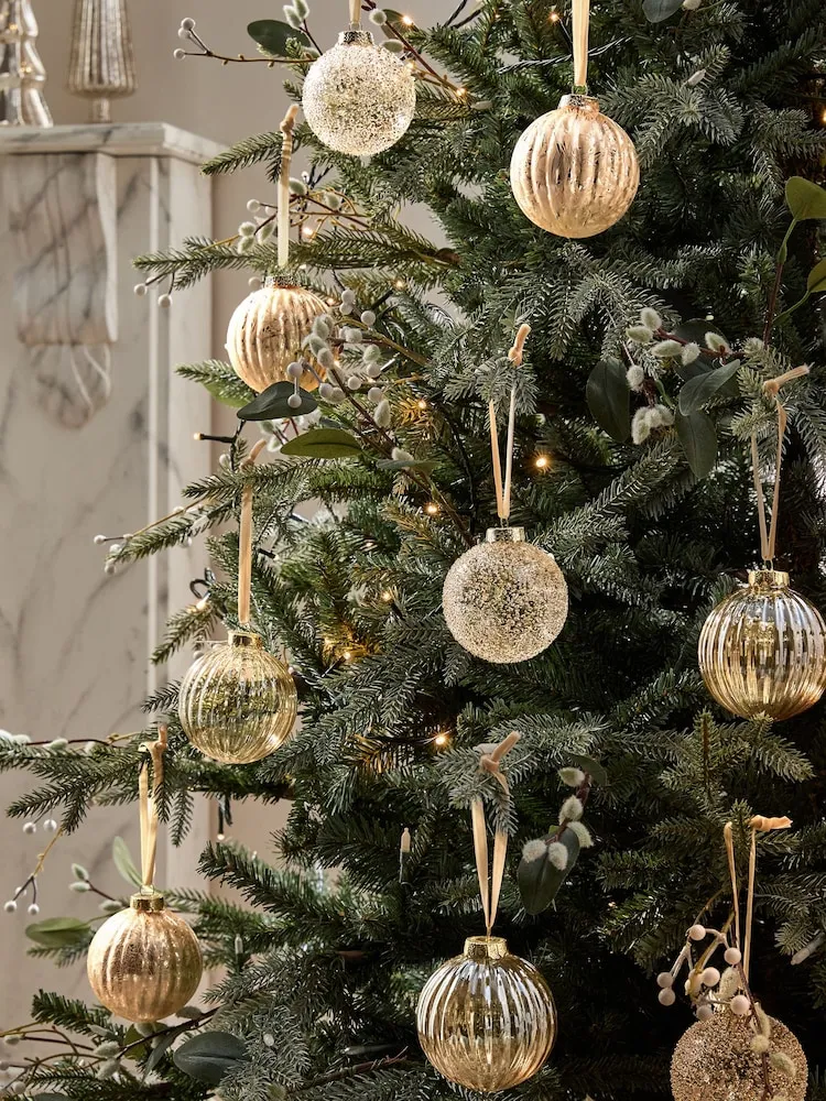 Buy Set of 9 Champagne Glass Baubles from Next USA