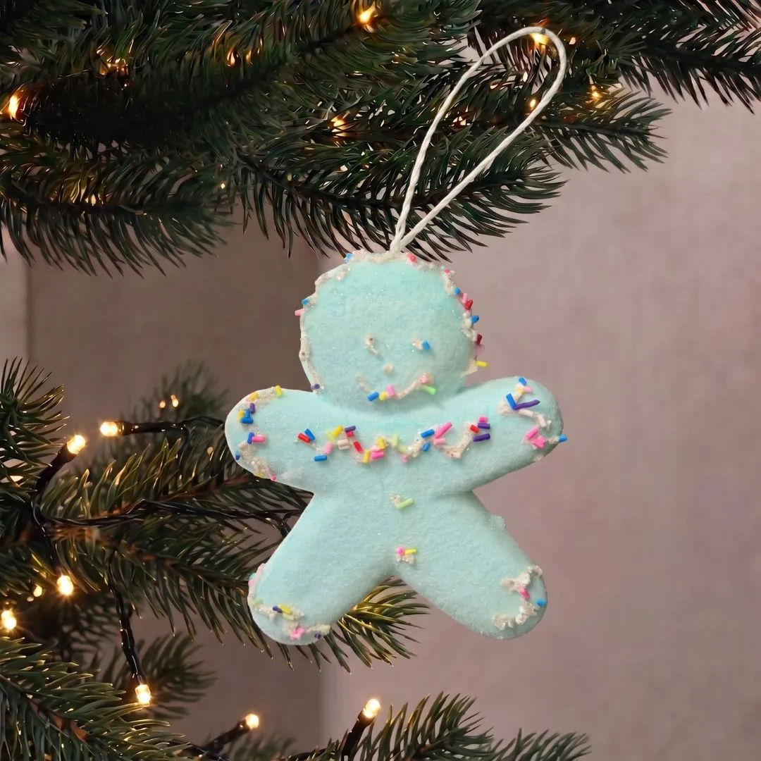 Candyland Hanging Gingerbread Man – Festive Christmas Bauble