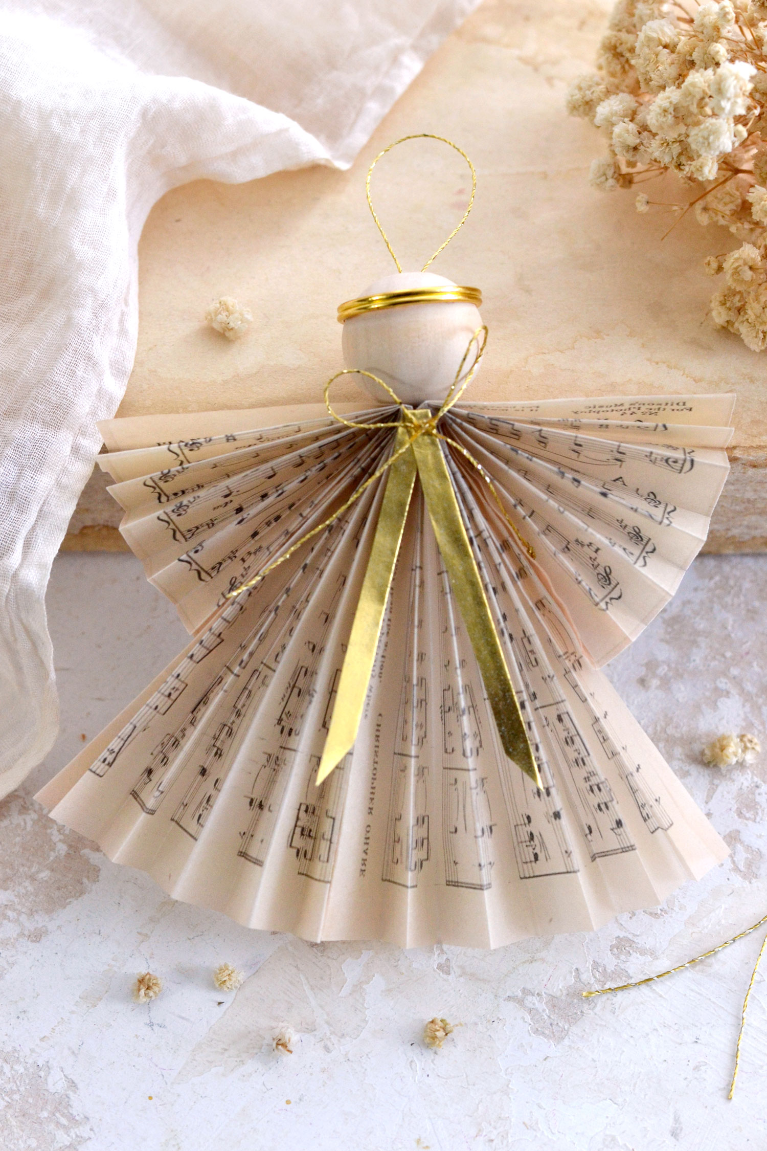 Christmas Angels Music Christmas Ornament DIY Sheet Music Angel Ornaments!  The Graphics Fairy