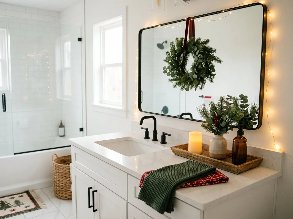 Christmas Bathroom Decor Ideas: 18 Easy Ways to Make Any Bathroom Festive - bloomhomeideas