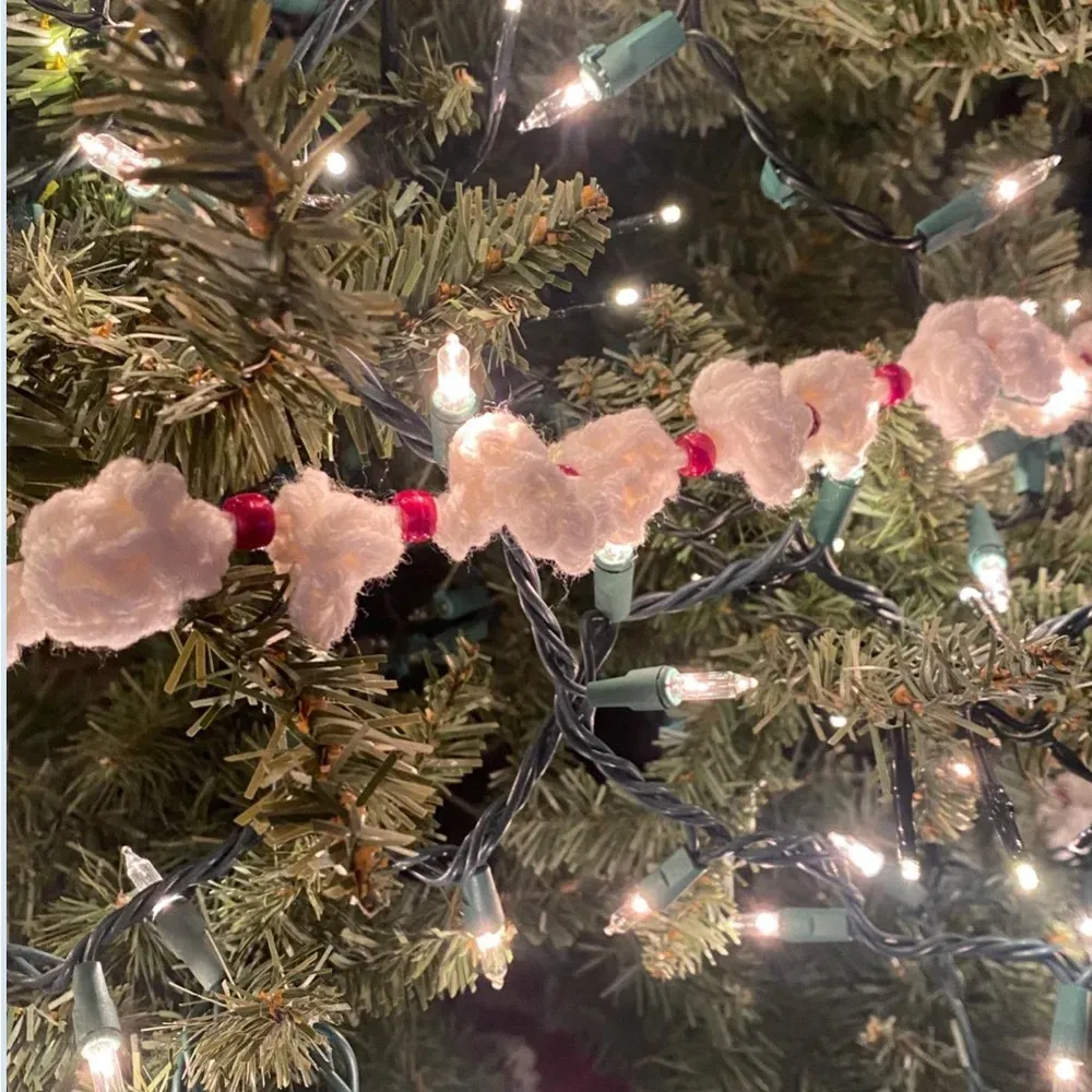 Christmas Crocheted Popcorn Garland colpais.com