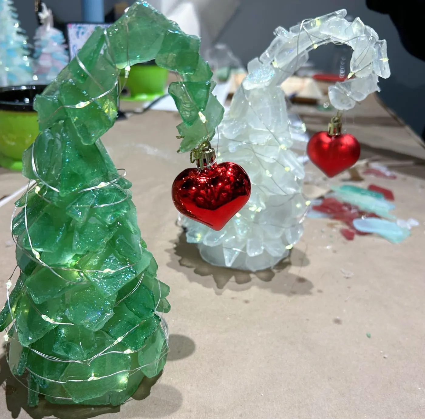 Christmas Decorations Glass Grinch Grinch Sea Glass Tree Mail Home Kit