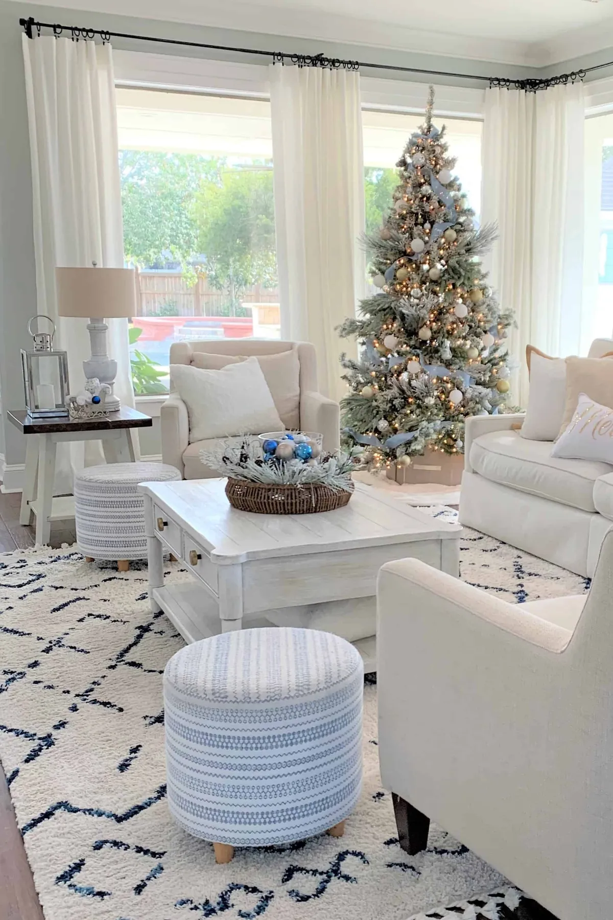 Christmas Home Tour 2021: Blue, White & Copper - thetarnishedjewelblog