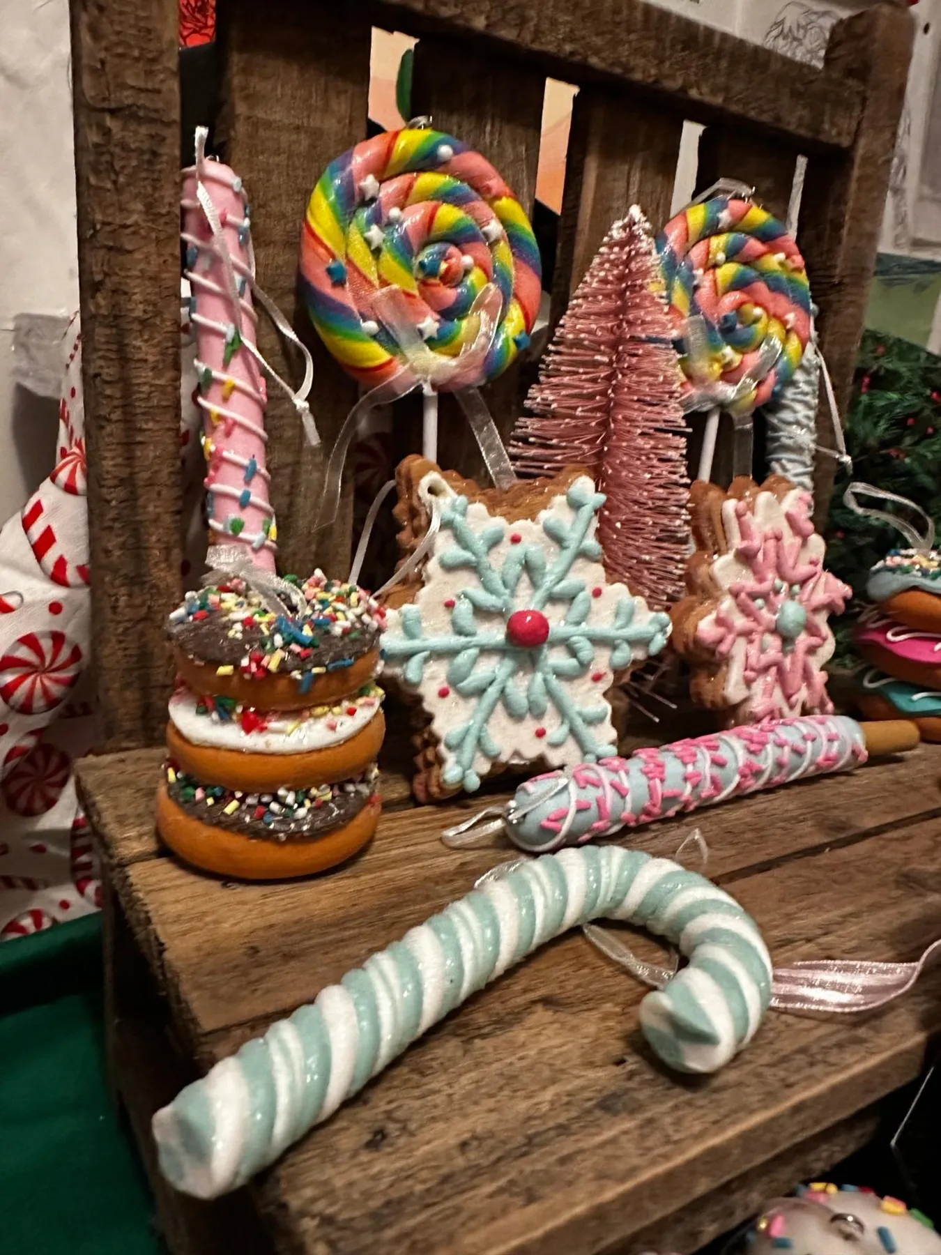 Christmas pastel candy sweets ornament tiered | Mercari